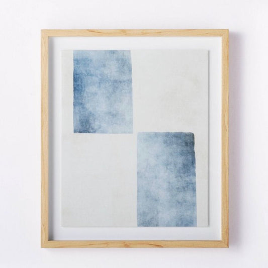 Framed Wall Art Blue White Threshold